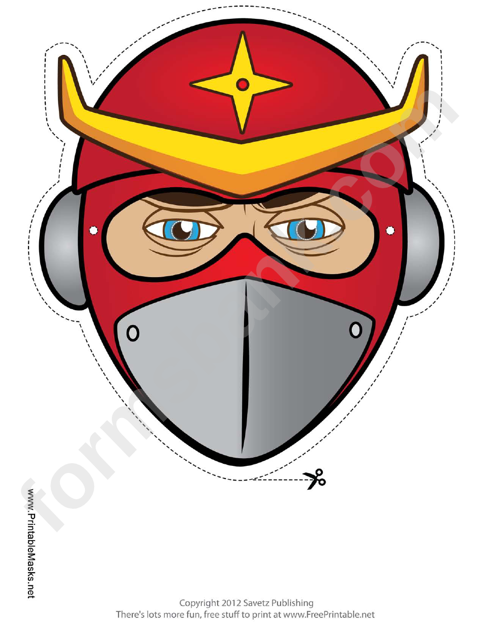 Ninja Star Mask Template