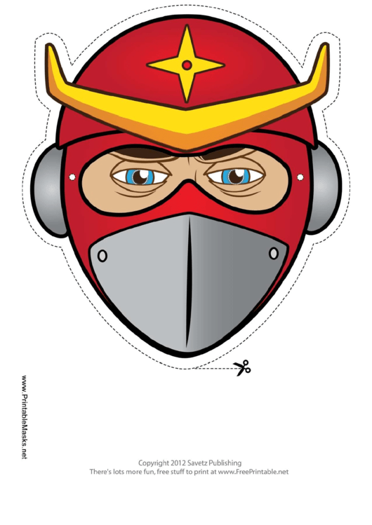 Ninja Star Mask Template Printable pdf