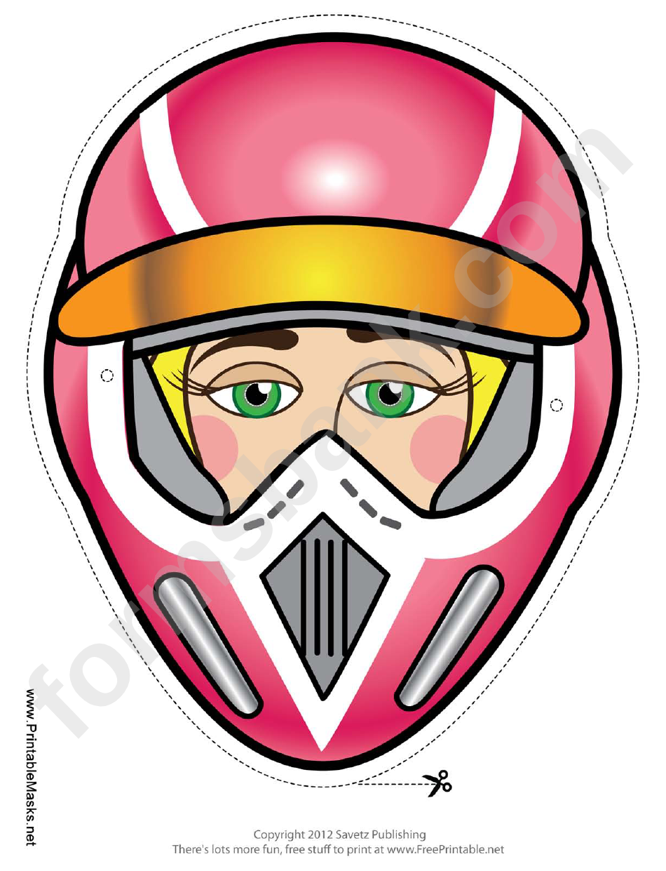 Motocross Female Mask Template