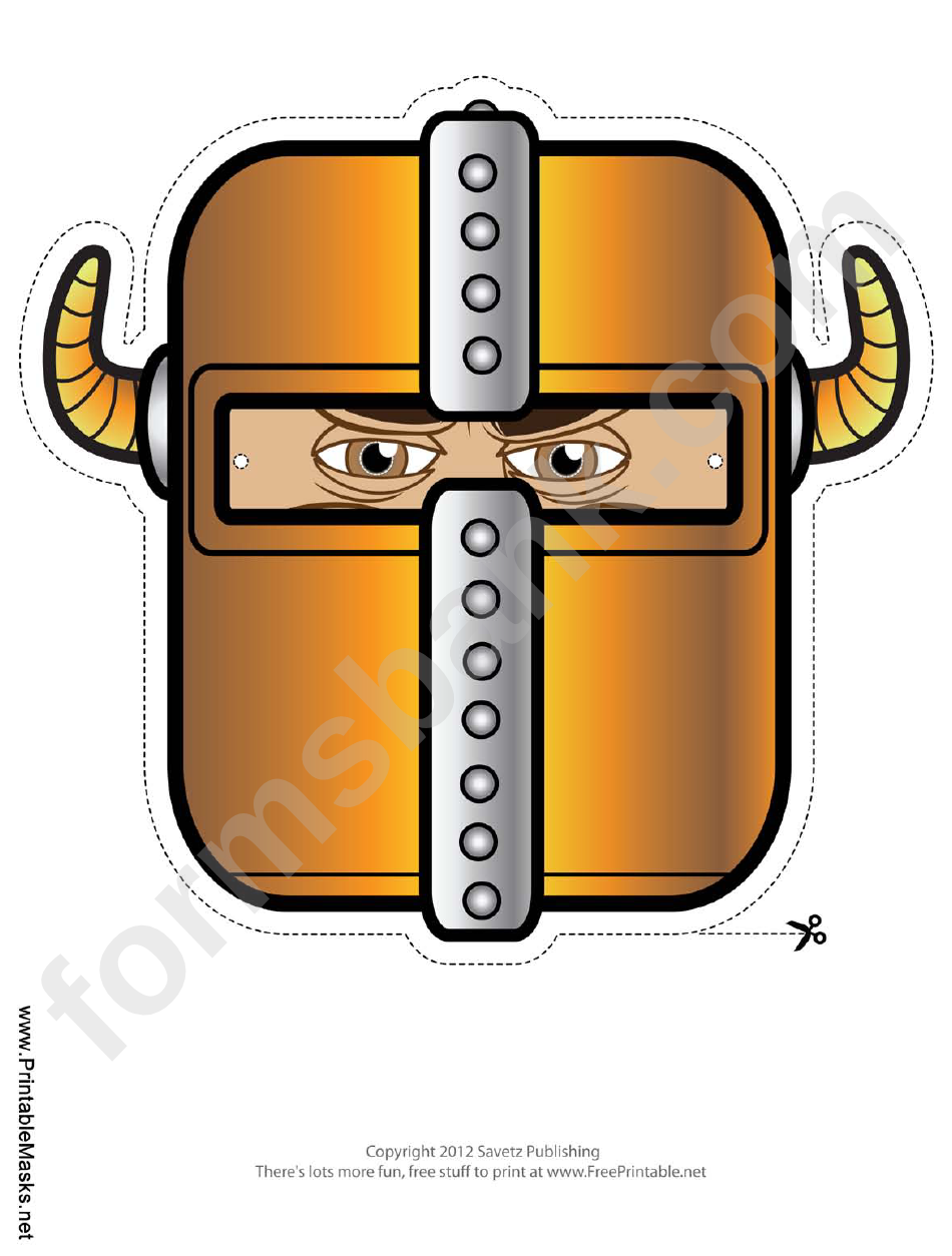 Knight Horns Mask Template