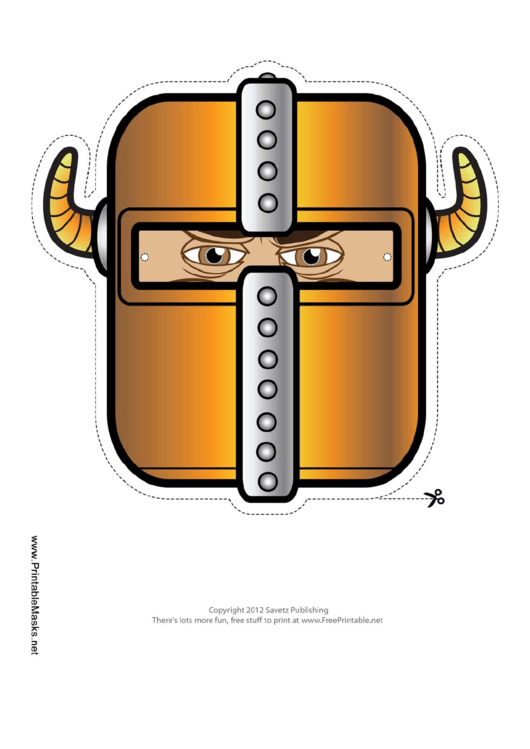 Knight Horns Mask Template Printable pdf