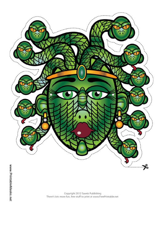 Medusa Mask Template Printable pdf