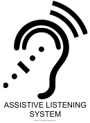 Assistive Listening System With Caption Sign