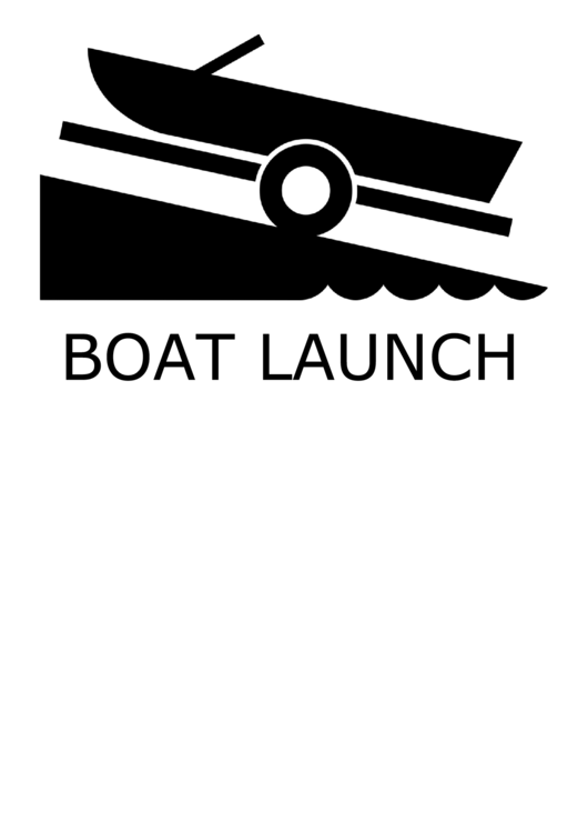 Boat Launch With Caption Sign Printable pdf