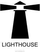 Lighthouse With Caption Sign