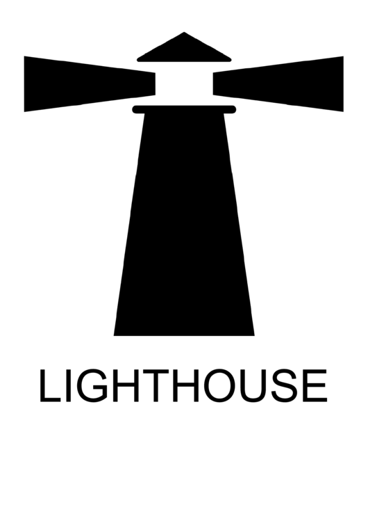 Lighthouse With Caption Sign Printable pdf