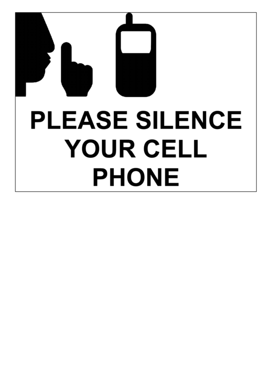 Silence Cell Phone Sign Printable pdf