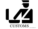 Customs With Caption Sign