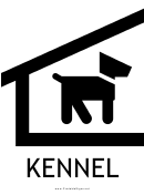 Kennel With Caption Sign