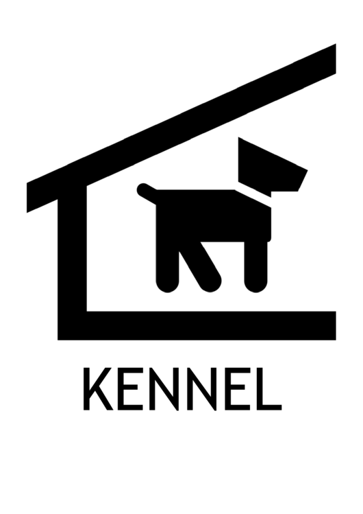 Kennel With Caption Sign Printable pdf