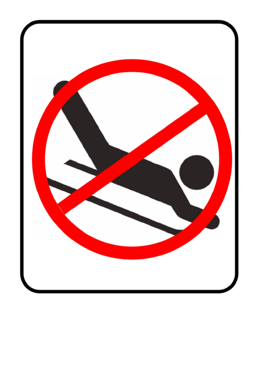 No Sledding Sign Printable pdf