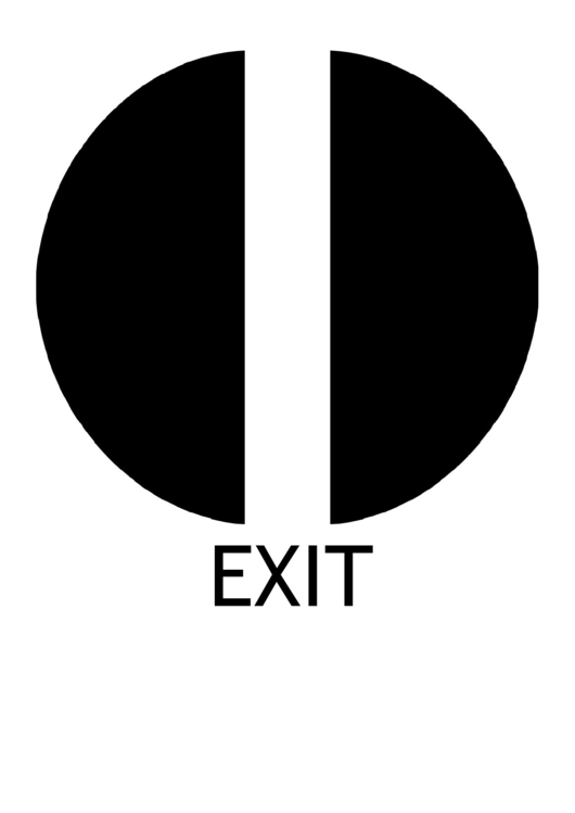 Exit With Caption Sign Printable pdf