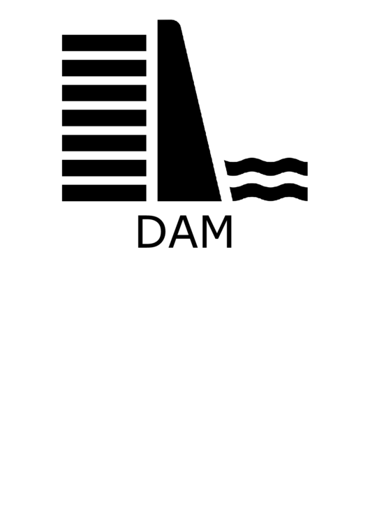 Dam With Caption Sign Printable pdf