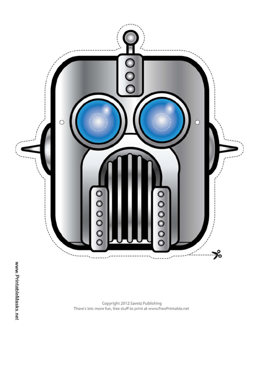 Robot Mask Template Printable pdf