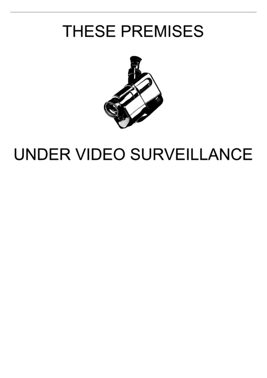 These Premises Video Surveillance Sign Printable pdf
