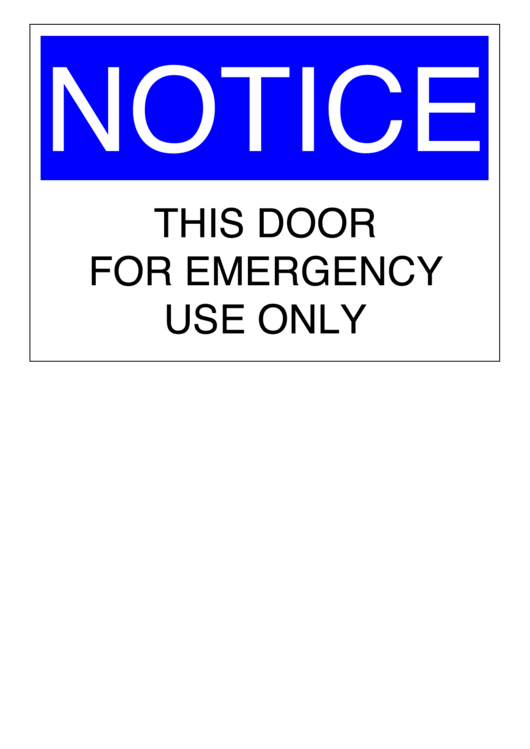 Information Emergency Exit printable pdf download