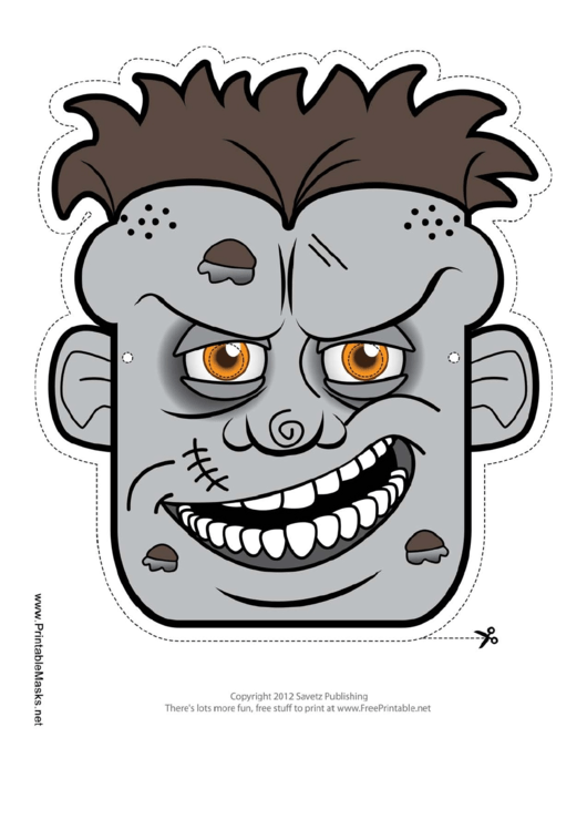 Zombie Mask Template Printable pdf