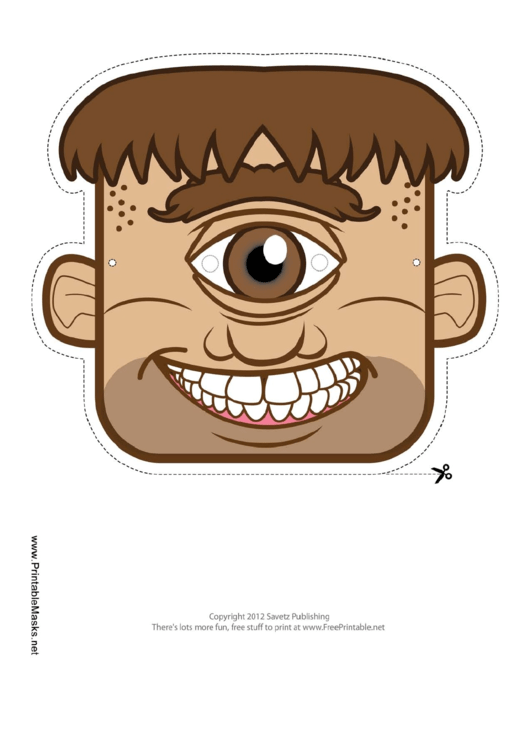 Fillable Cyclops Male Mask Template Printable pdf