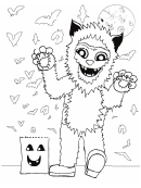 Boy In Costume Coloring Page
