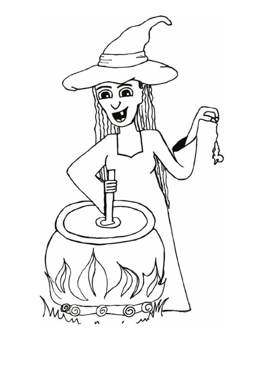 Witch Cauldron Coloring Page, Witch Cauldron Coloring Page Witc...