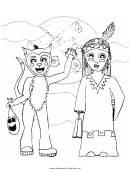 Cat Costume Coloring Page