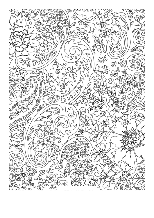 Paisley Coloring Sheet Printable pdf