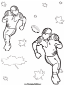 Thanksgiving Football Players Coloring Sheet