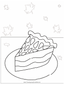 Thanksgiving Slice Pie Coloring Sheet