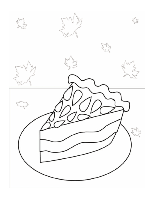 Download Thanksgiving Slice Pie Coloring Sheet printable pdf download