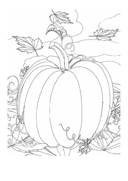 Thanksgiving Pumpkin Coloring Sheet Printable pdf
