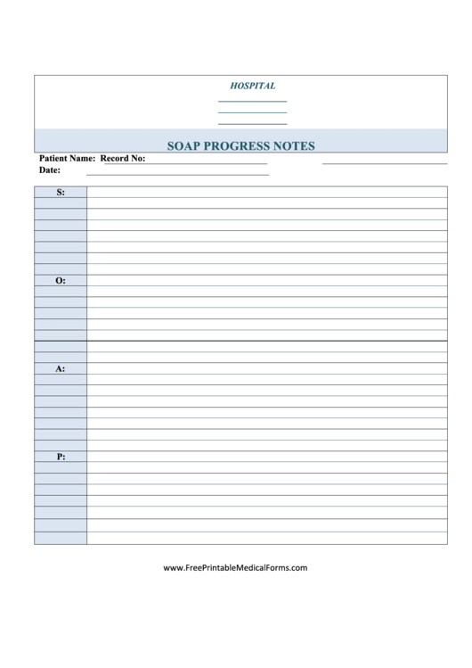 Soap Progress Notes Printable pdf