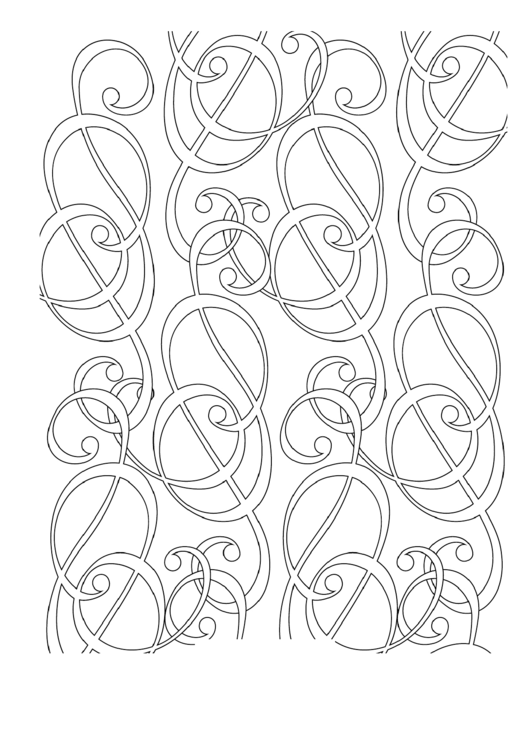 Music (Adult Coloring Page) Printable pdf