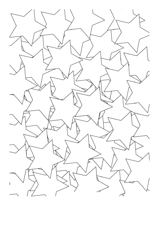 Stars (Adult Coloring Page) Printable pdf