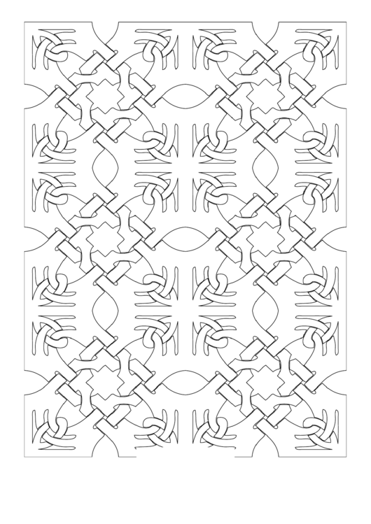 Puzzle (Adult Coloring Page) Printable pdf