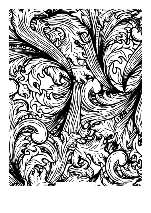 Splash (Adult Coloring Page) Printable pdf