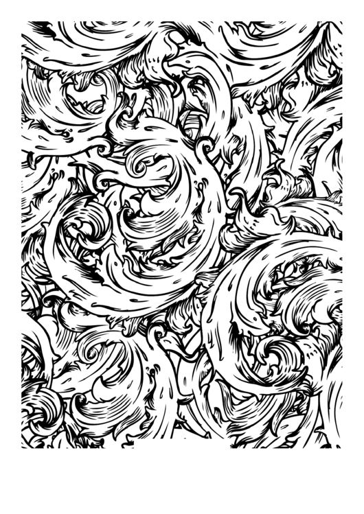 Swirl (Adult Coloring Page) Printable pdf