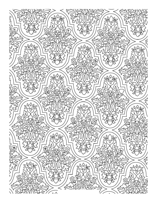 Floral (Adult Coloring Page) Printable pdf