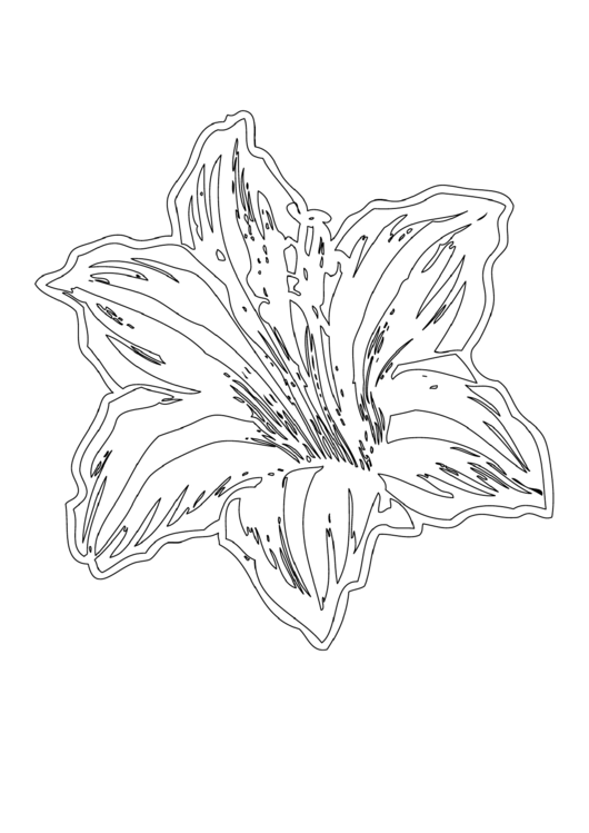 Lily (Adult Coloring Page) Printable pdf