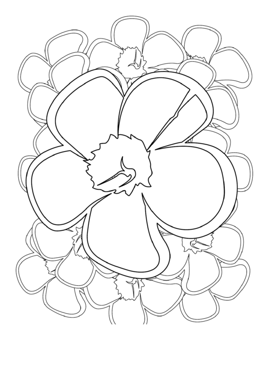 Pansy (Adult Coloring Page) Printable pdf