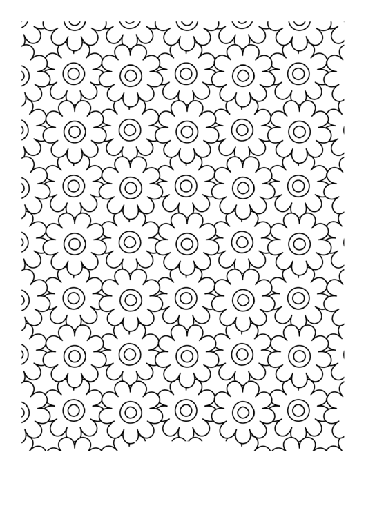 Flower Field Coloring Sheet Printable pdf