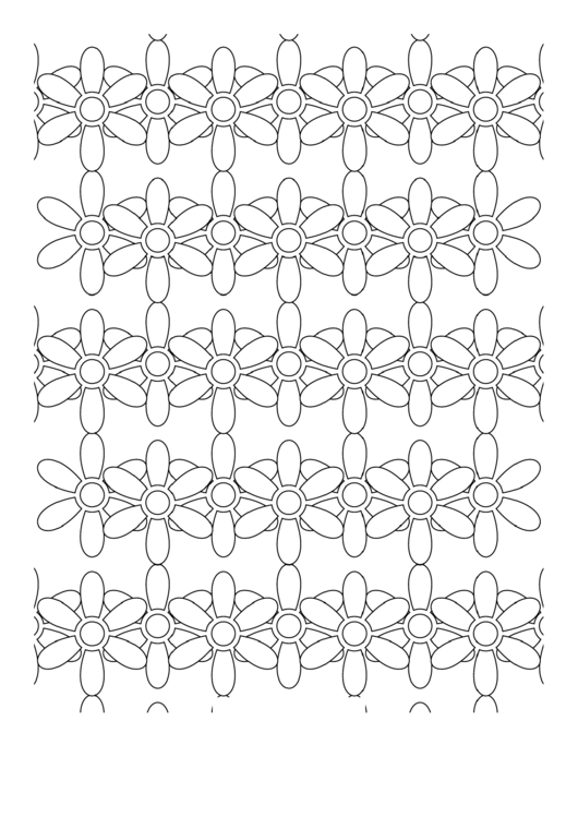 Adult Coloring Sheet: Daisy Chain Printable pdf