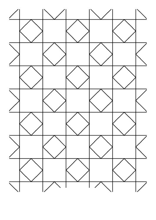 Tiles (Adult Coloring Page) Printable pdf