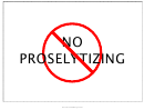 No Proselytizing