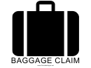 Baggage Claim With Caption Sign
