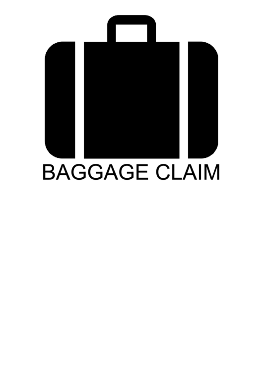 Baggage Claim With Caption Sign Printable pdf