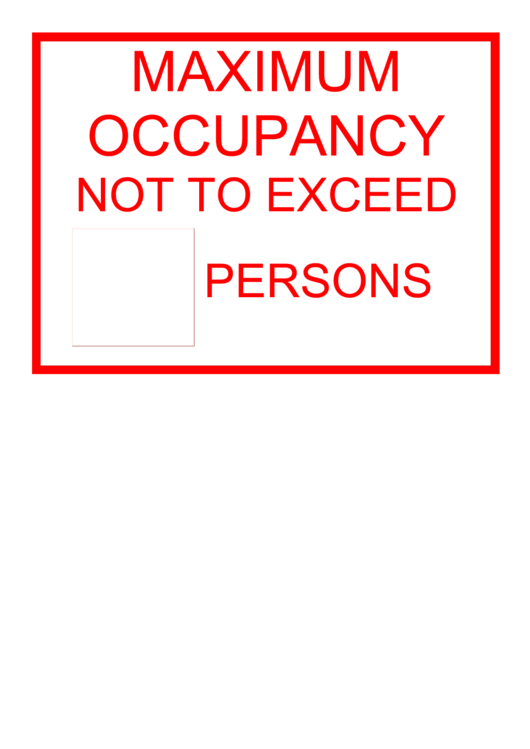 Lift Max Capacity Persons Sign Printable pdf