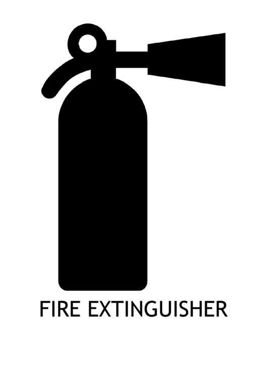 Fire Extinguisher With Caption Sign Printable pdf