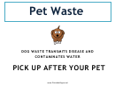 Pet Waste Sign Template