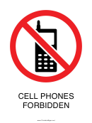 Cell Phones Forbidden