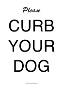 Please Curb Your Dog